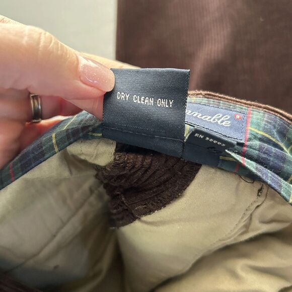 Faconnable Mens Corduroy Pants 38/33 Brown 100% Cotton Designer Professional - Picture 6 of 11